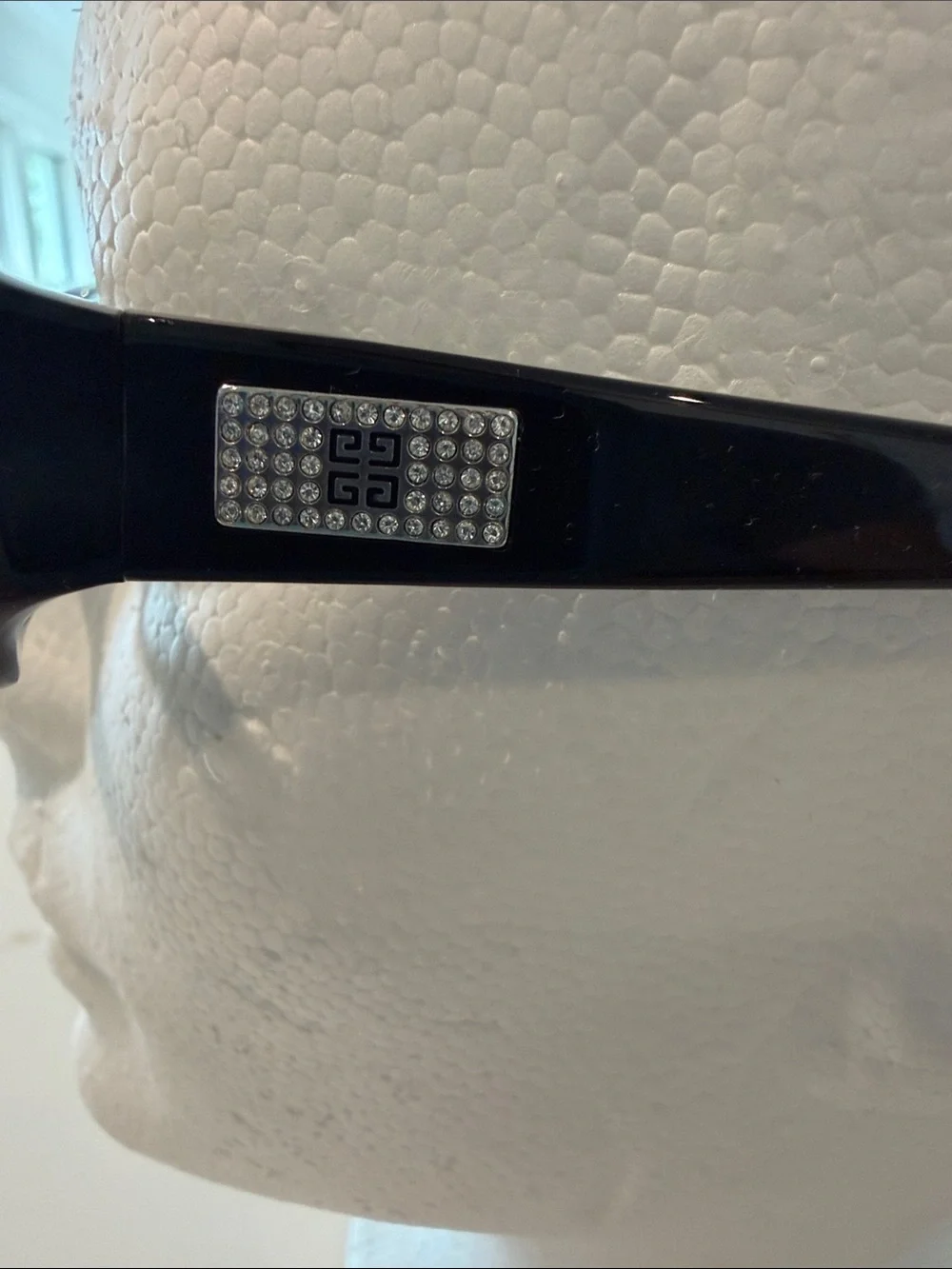 Givenchy Black Rectangular Women's Eyeglass Frames-Made in Italy